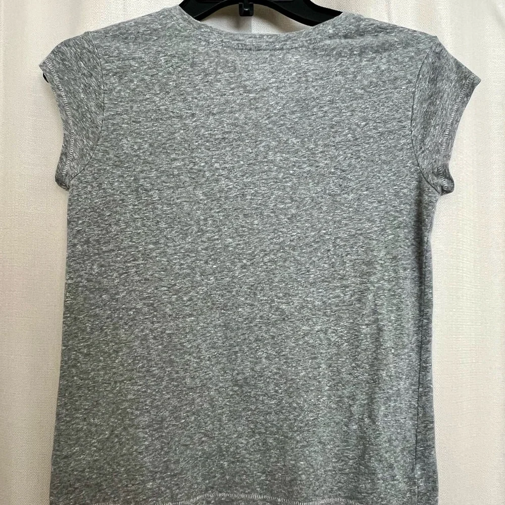 Cat & Jack Gray Tee Kids L (10/12) w/ Pink Hemline